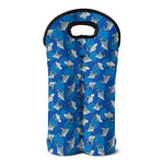 Cartoon Shark Pattern Print Double Neoprene Wine Tote
