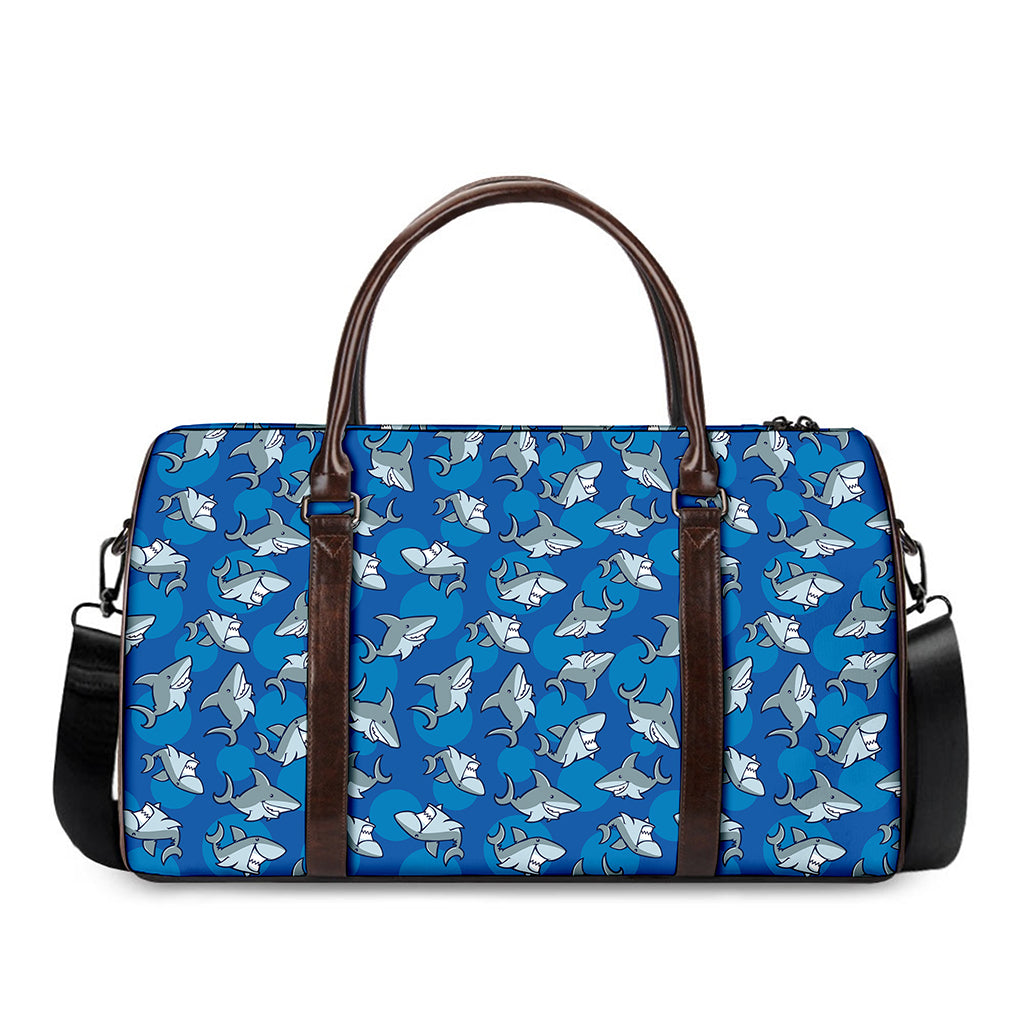 Cartoon Shark Pattern Print Duffle Bag