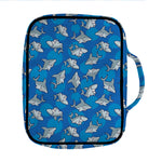 Cartoon Shark Pattern Print Front Pocket Bible Bag