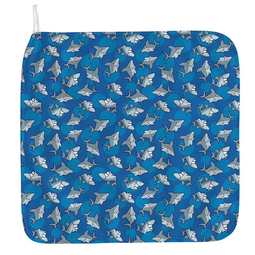 Cartoon Shark Pattern Print Hand Towel