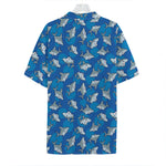 Cartoon Shark Pattern Print Hawaiian Shirt