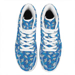 Cartoon Shark Pattern Print High Top Leather Sneakers