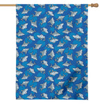 Cartoon Shark Pattern Print House Flag