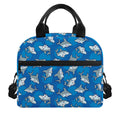 Cartoon Shark Pattern Print Insulated Lunch Bag