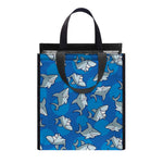 Cartoon Shark Pattern Print Insulated Lunch Tote