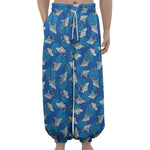 Cartoon Shark Pattern Print Lantern Pants