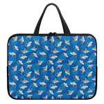 Cartoon Shark Pattern Print Laptop Sleeve With Handle