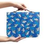 Cartoon Shark Pattern Print Leather Bible Cover