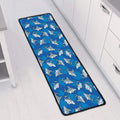 Cartoon Shark Pattern Print Long Kitchen Mat