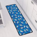 Cartoon Shark Pattern Print Long Kitchen Mat