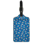 Cartoon Shark Pattern Print Luggage Tag