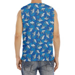Cartoon Shark Pattern Print Men's Fitness Tank Top