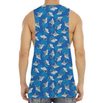 Cartoon Shark Pattern Print Men's Muscle Tank Top