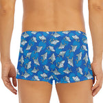 Cartoon Shark Pattern Print Men's Short Boxer Briefs