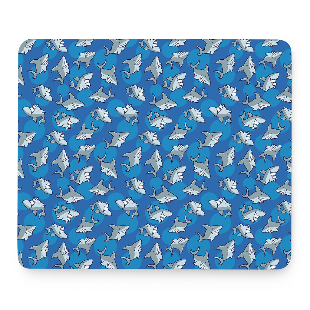Cartoon Shark Pattern Print Mouse Pad