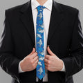 Cartoon Shark Pattern Print Necktie