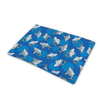 Cartoon Shark Pattern Print Pet Cooling Mat Cover
