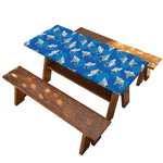 Cartoon Shark Pattern Print Picnic Table Cover