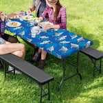 Cartoon Shark Pattern Print Picnic Table Cover
