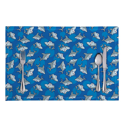 Cartoon Shark Pattern Print Placemat