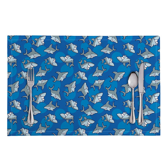 Cartoon Shark Pattern Print Placemat