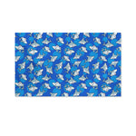 Cartoon Shark Pattern Print Polyester Flag