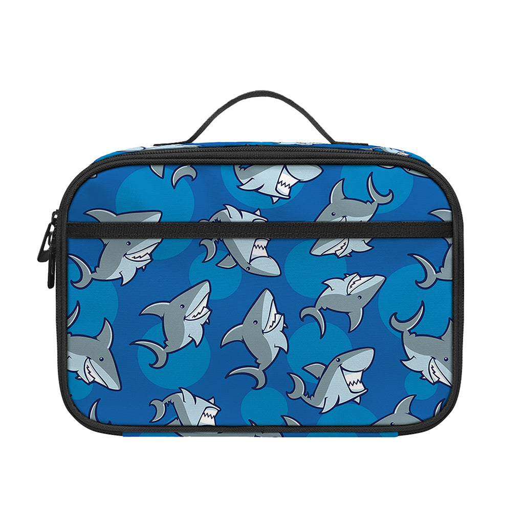Cartoon Shark Pattern Print Portable Lunch Bag