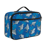 Cartoon Shark Pattern Print Portable Lunch Bag