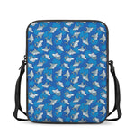 Cartoon Shark Pattern Print Rectangular Crossbody Bag