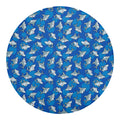 Cartoon Shark Pattern Print Round Blanket