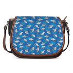 Cartoon Shark Pattern Print Saddle Bag