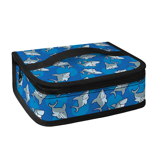 Cartoon Shark Pattern Print Small Lunch Bag