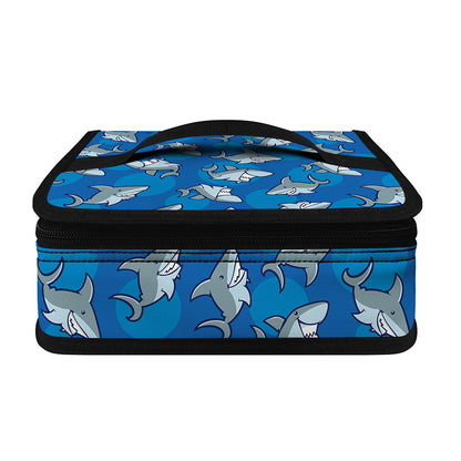 Cartoon Shark Pattern Print Small Lunch Bag