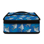 Cartoon Shark Pattern Print Small Lunch Bag