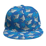 Cartoon Shark Pattern Print Snapback Cap