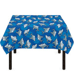 Cartoon Shark Pattern Print Tablecloth