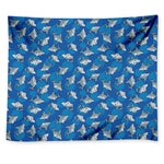 Cartoon Shark Pattern Print Tapestry