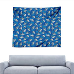 Cartoon Shark Pattern Print Tapestry