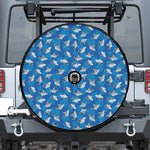 Cartoon Shark Pattern Print Tire Cover With Camera Hole