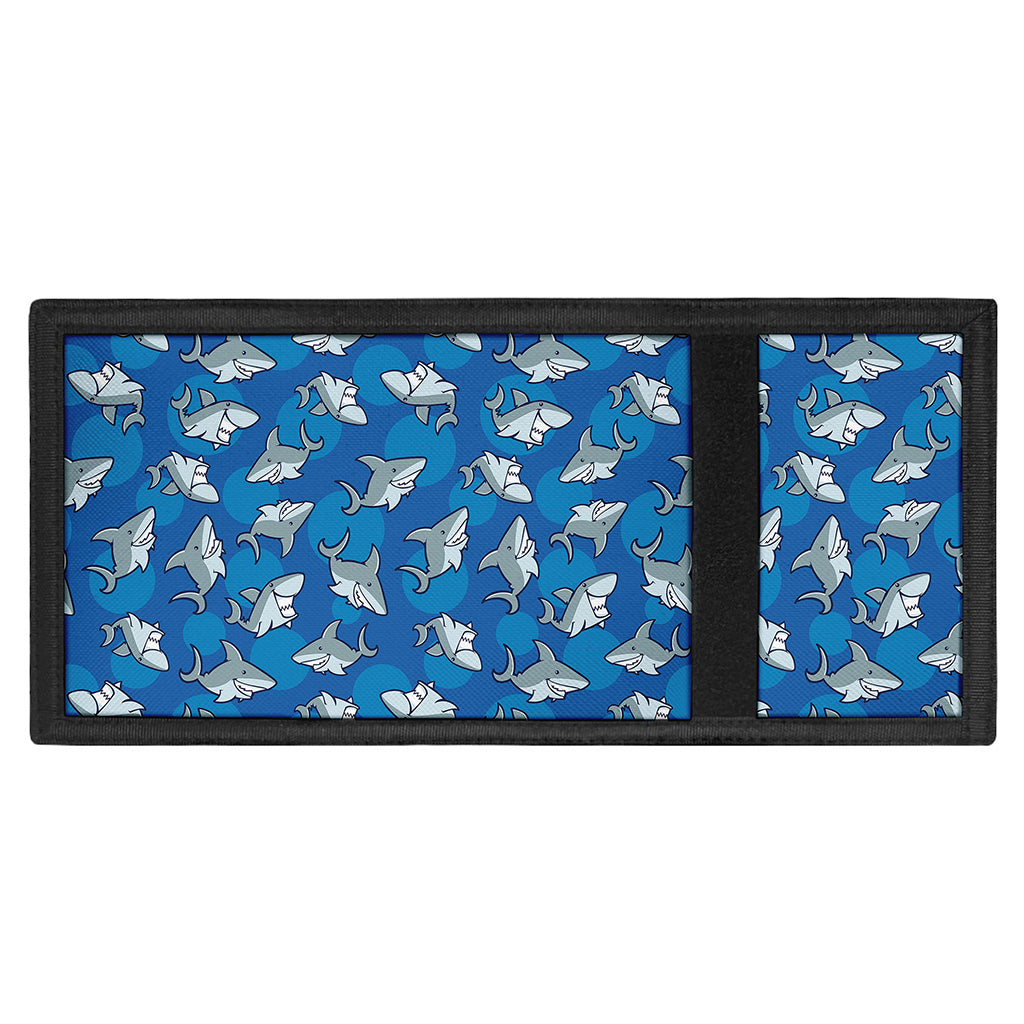 Cartoon Shark Pattern Print Trifold Wallet
