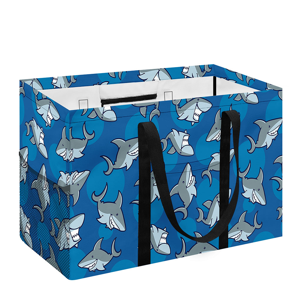 Cartoon Shark Pattern Print Utility Tote Bag