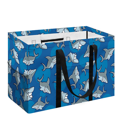 Cartoon Shark Pattern Print Utility Tote Bag