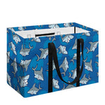 Cartoon Shark Pattern Print Utility Tote Bag