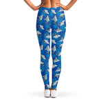 Cartoon Shark Pattern Print Women's Leggings