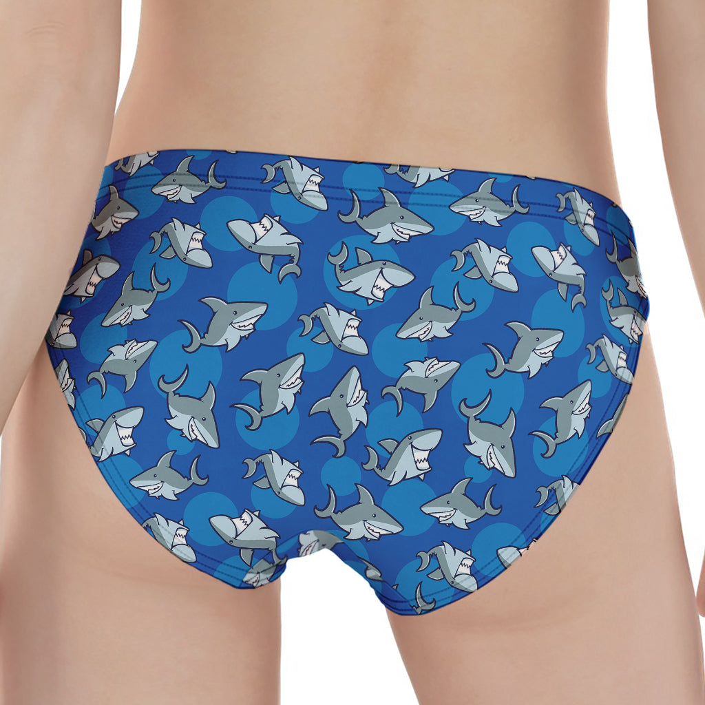 Cartoon Shark Pattern Print Women's Panties