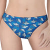 Cartoon Shark Pattern Print Women's Thong