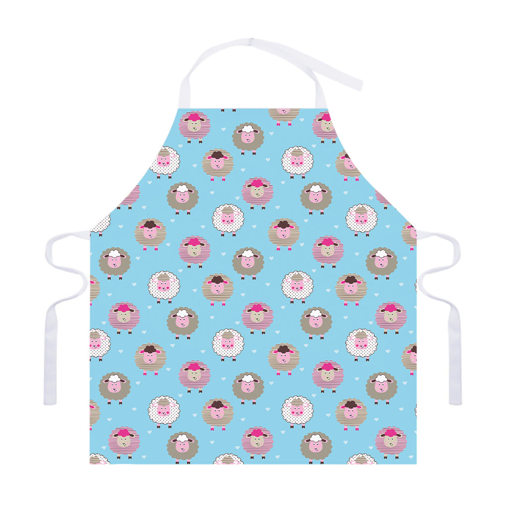 Cartoon Sheep Pattern Print Adjustable Apron