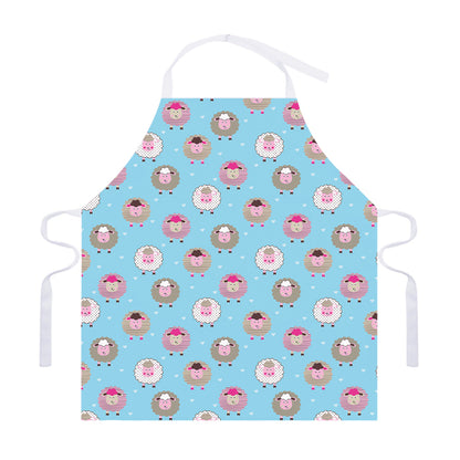 Cartoon Sheep Pattern Print Adjustable Apron