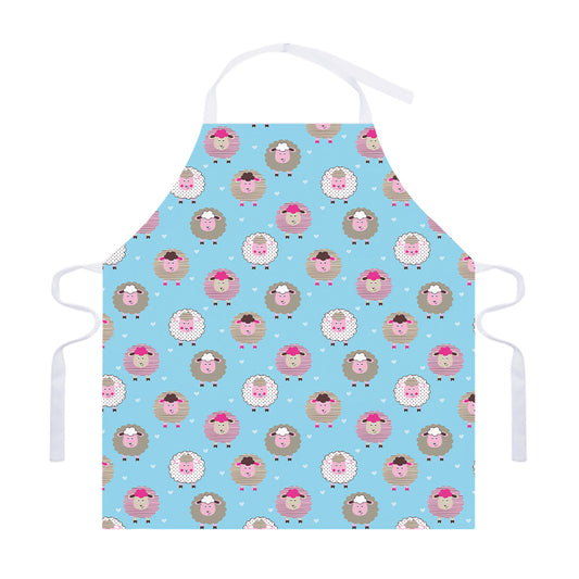 Cartoon Sheep Pattern Print Adjustable Apron