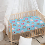 Cartoon Sheep Pattern Print Baby Crib Sheet